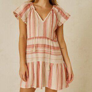 Sofia Made in Italy Hansel Cotton Embroidered Dress Bristol Orange One Size